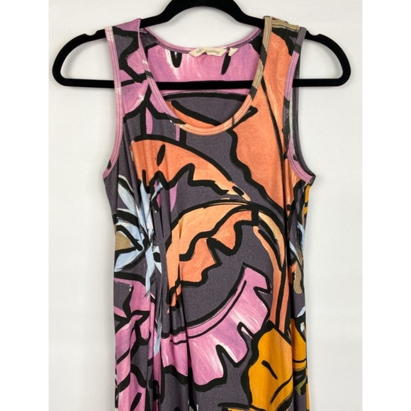 Soft Surroundings Women's‎ Joylyn Cinched Waist Palm Leaf Print Maxi Dress - PXS - Picture 3 of 10